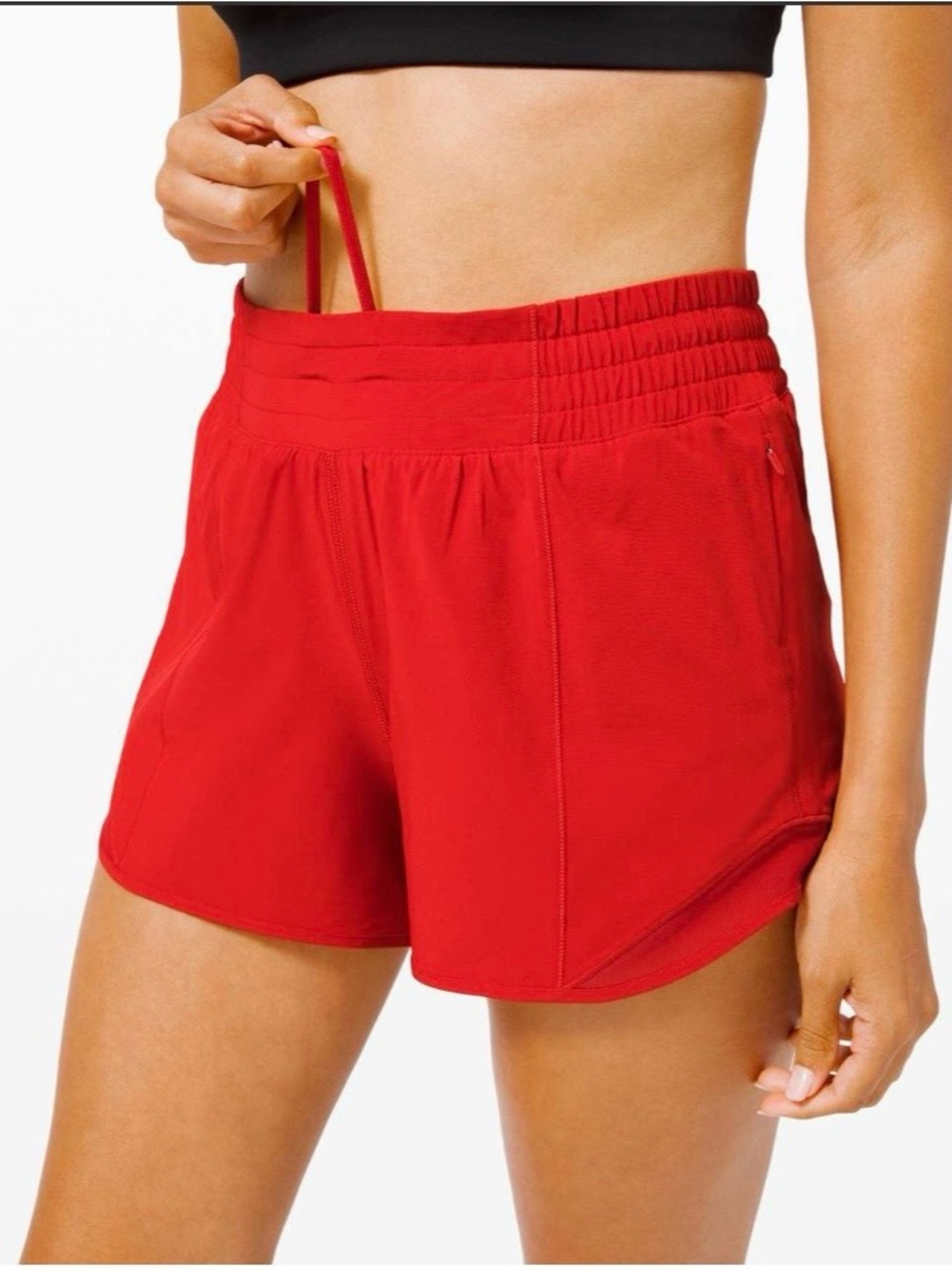 Lululemon Hotty Hot Short *High-Rise Long 4" Dark Red 0 / 2